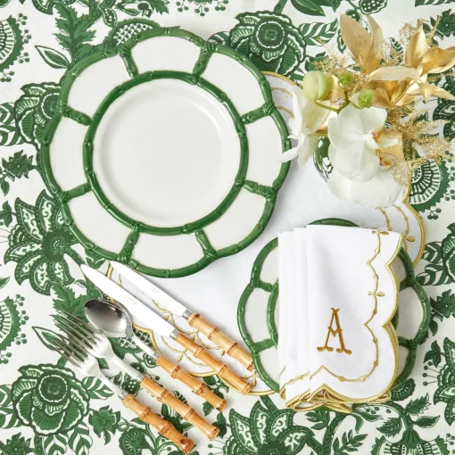 Napkins | Mrs. Alice Monogram<Mrs. Alice Olivia White & Gold Napkins (Set of 4)