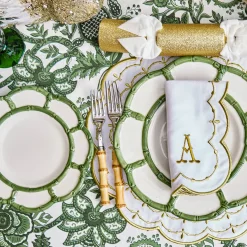 Napkins | Mrs. Alice Monogram<Mrs. Alice Olivia White & Gold Napkins (Set of 4)