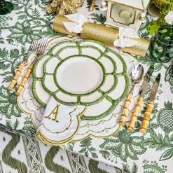 Napkins | Mrs. Alice Monogram<Mrs. Alice Olivia White & Gold Napkins (Set of 4)