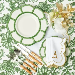Table Linen Sets | Mrs. Alice Monogram<Mrs. Alice Olivia White & Gold Placemats & Napkins (Set of 4)