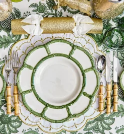 Table Linen Sets | Mrs. Alice Monogram<Mrs. Alice Olivia White & Gold Placemats & Napkins (Set of 4)