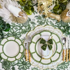 Table Linen Sets | Mrs. Alice Monogram<Mrs. Alice Olivia White & Gold Placemats & Napkins (Set of 4)