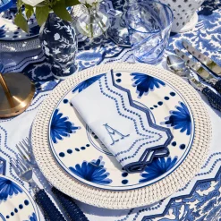 Napkins | Mrs. Alice Monogram<Mrs. Alice Olympia Blue Embroidered Napkins (Set of 4)