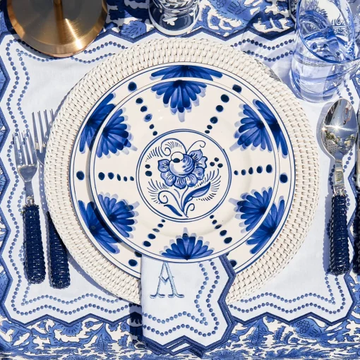 Napkins | Mrs. Alice Monogram<Mrs. Alice Olympia Blue Embroidered Napkins (Set of 4)