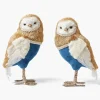 Autumn Decorations<Mrs. Alice Ophelia Blue & Gold Owl (Pair)