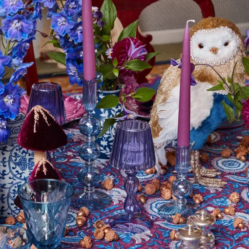 Autumn Decorations<Mrs. Alice Ophelia Blue & Gold Owl (Pair)