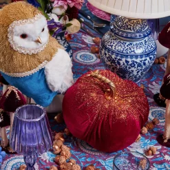 Autumn Decorations<Mrs. Alice Ophelia Blue & Gold Owl (Pair)