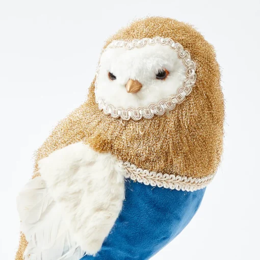 Autumn Decorations<Mrs. Alice Ophelia Blue & Gold Owl (Pair)