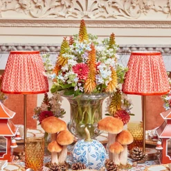 Lampshades<Mrs. Alice Orange Lotus Lampshade (18cm)