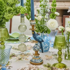 Vases | Vases & Planters<Mrs. Alice Pale Blue Hand Painted Tole Bud Vases (Set of 3)