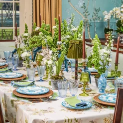 Vases | Vases & Planters<Mrs. Alice Pale Blue Hand Painted Tole Bud Vases (Set of 3)
