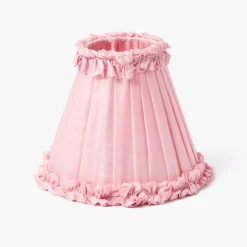Lampshades<Mrs. Alice Pale Pink Silk Frilled Lampshade (18cm)