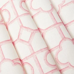 Serena Fresson Fabrics<Mrs. Alice Palm Beach Pink Shaded Bamboo Fabric