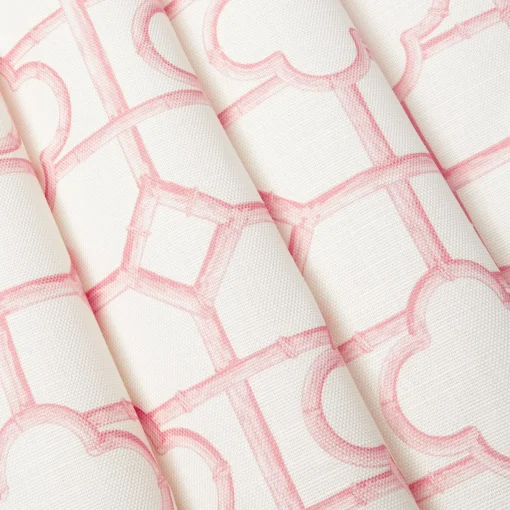 Serena Fresson Fabrics<Mrs. Alice Palm Beach Pink Shaded Bamboo Fabric