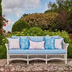 Serena Fresson Fabrics<Mrs. Alice Palm Beach Pink Shaded Bamboo Fabric
