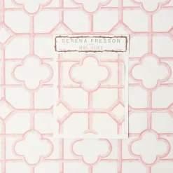 Serena Fresson Fabrics<Mrs. Alice Palm Beach Pink Shaded Bamboo Fabric