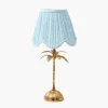 Rechargeable Table Lamps<Mrs. Alice Palm Tree Rechargeable Lamp with Soft Blue Lotus Shade (18cm)