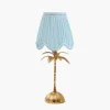 Rechargeable Table Lamps<Mrs. Alice Palm Tree Rechargeable Lamp with Soft Blue Lotus Shade (14cm)
