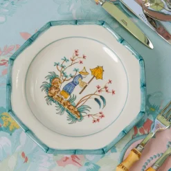 Summer Crockery | Starter Plates<Mrs. Alice Patricia Blue Bamboo Starter Plates (Set of 4)