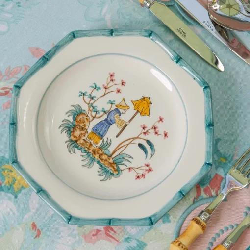 Summer Crockery | Starter Plates<Mrs. Alice Patricia Blue Bamboo Starter Plates (Set of 4)