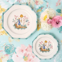 Summer Crockery | Starter Plates<Mrs. Alice Patricia Blue Bamboo Starter Plates (Set of 4)