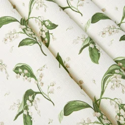 Serena Fresson Fabrics<Mrs. Alice Pebble Lily of the Valley Fabric