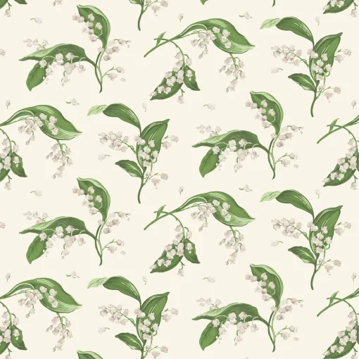 Serena Fresson Wallpapers<Mrs. Alice Pebble Lily of the Valley Wallpaper