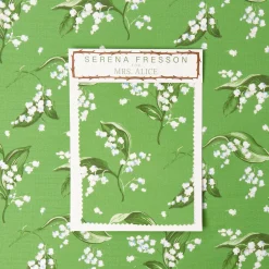 Serena Fresson Fabrics<Mrs. Alice Pebble Lily of the Valley Fabric