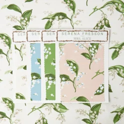Serena Fresson Fabrics<Mrs. Alice Pebble Lily of the Valley Fabric