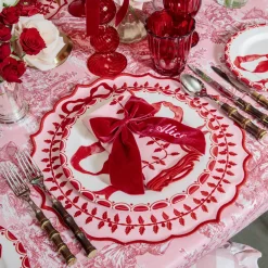 Napkin Rings & Bows | Mrs. Alice Monogram<Mrs. Alice Personalisable Berry Red Velvet Bow
