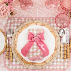 Napkin Rings & Bows | Mrs. Alice Monogram<Mrs. Alice Personalisable Dusty Pink Bow
