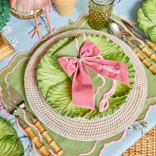 Napkin Rings & Bows | Mrs. Alice Monogram<Mrs. Alice Personalisable Dusty Pink Bow