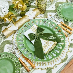Napkin Rings & Bows | Mrs. Alice Monogram<Mrs. Alice Personalisable Forest Green Bow