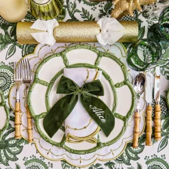 Napkin Rings & Bows | Mrs. Alice Monogram<Mrs. Alice Personalisable Forest Green Bow