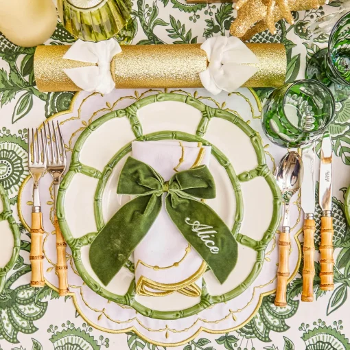 Napkin Rings & Bows | Mrs. Alice Monogram<Mrs. Alice Personalisable Forest Green Bow
