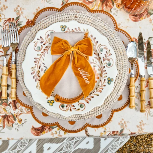 Napkin Rings & Bows | Mrs. Alice Monogram<Mrs. Alice Personalisable Mustard Bow