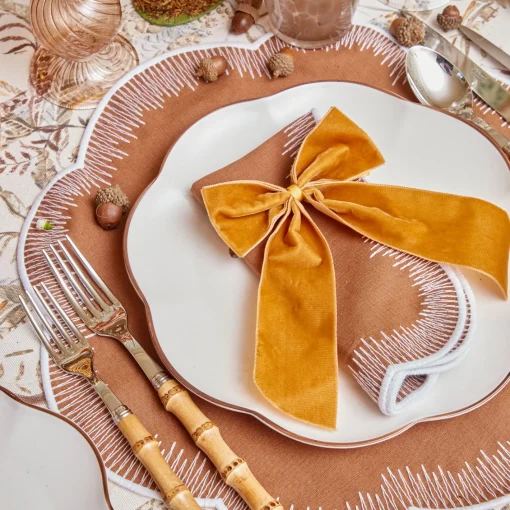 Napkin Rings & Bows | Mrs. Alice Monogram<Mrs. Alice Personalisable Mustard Bow