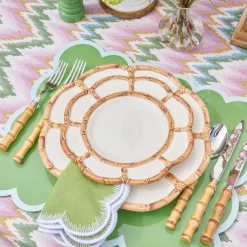 Summer Crockery | Dinner Plates<Mrs. Alice Petal Bamboo Ceramic Dinner Plate