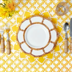 Summer Crockery | Dinner Plates<Mrs. Alice Petal Bamboo Ceramic Dinner Plate
