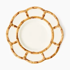 Summer Crockery | Dinner Plates<Mrs. Alice Petal Bamboo Ceramic Dinner Plates (Set of 4)