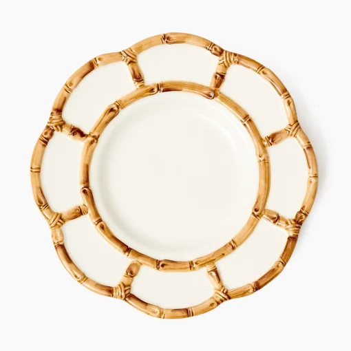 Summer Crockery | Dinner Plates<Mrs. Alice Petal Bamboo Ceramic Dinner Plates (Set of 4)