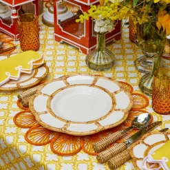 Summer Crockery | Dinner Plates<Mrs. Alice Petal Bamboo Ceramic Dinner Plate