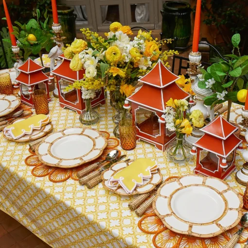 Summer Crockery | Dinner Plates<Mrs. Alice Petal Bamboo Ceramic Dinner Plate