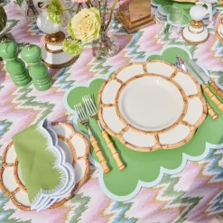 Summer Crockery | Dinner Plates<Mrs. Alice Petal Bamboo Ceramic Dinner Plates (Set of 4)