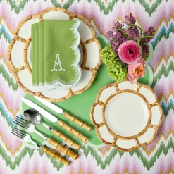 Summer Crockery | Dinner Plates<Mrs. Alice Petal Bamboo Ceramic Dinner Plate