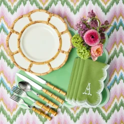 Summer Crockery | Dinner Plates<Mrs. Alice Petal Bamboo Ceramic Dinner Plates (Set of 4)
