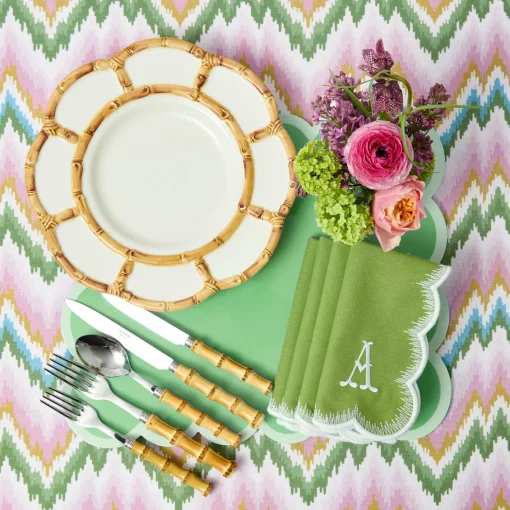 Summer Crockery | Dinner Plates<Mrs. Alice Petal Bamboo Ceramic Dinner Plates (Set of 4)