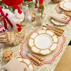 Summer Crockery | Dinner Plates<Mrs. Alice Petal Bamboo Ceramic Dinner Plate