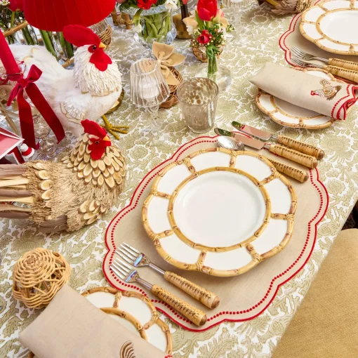 Summer Crockery | Dinner Plates<Mrs. Alice Petal Bamboo Ceramic Dinner Plate