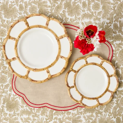 Summer Crockery | Dinner Plates<Mrs. Alice Petal Bamboo Ceramic Dinner Plate